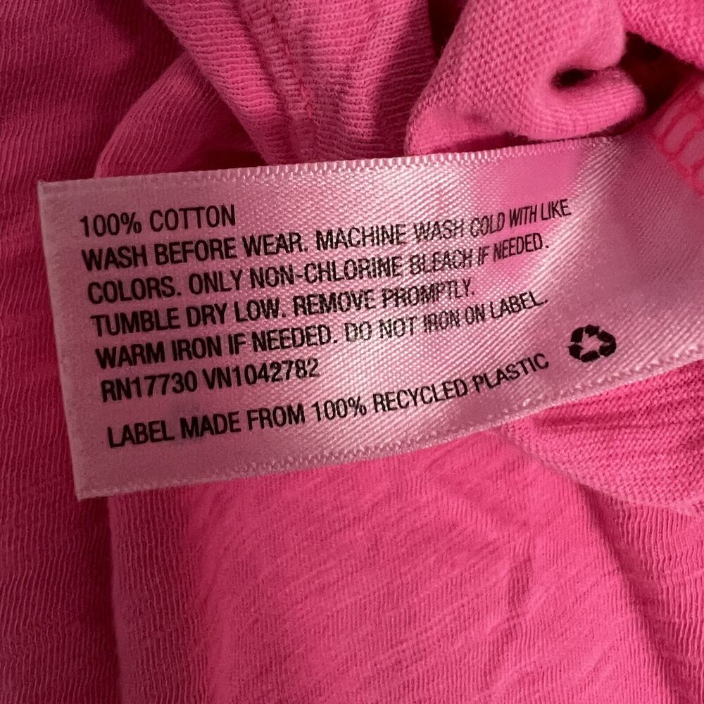 Victorias Secret Sport Crop Leggings Womens Large Barbiecore‎ Neon Y2K Tee Top - Picture 15 of 15